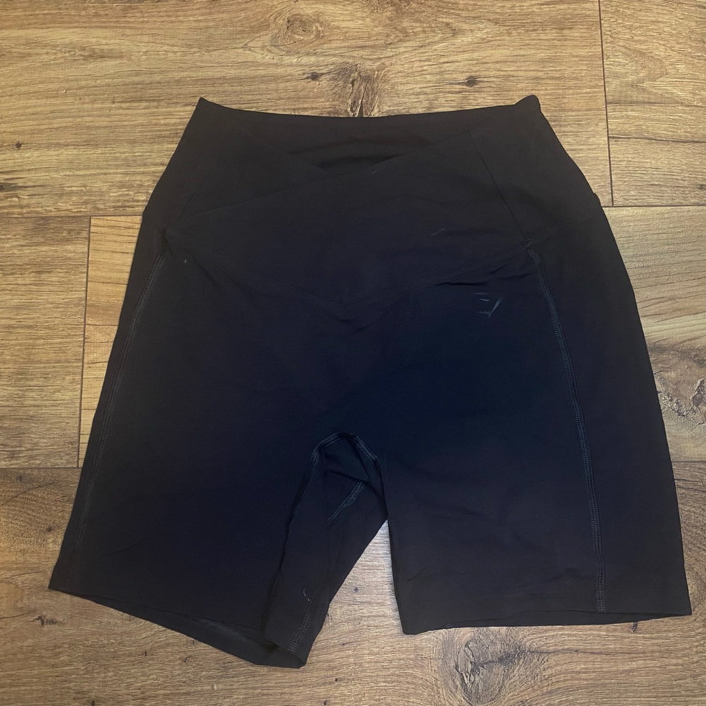 Gymshark Black Bike Shorts High-Waisted Performance Size S